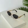 CLINE66 Lunettes de soleil CELINE Triomphe CL4S254 doré marron avec pochette bandoulière