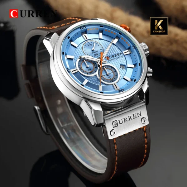 Montre homme CURREN – Quartz avec date, style luxe et sport, chronographe élégant pour homme moderne.