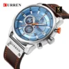 Montre homme CURREN – Quartz avec date, style luxe et sport, chronographe élégant pour homme moderne.
