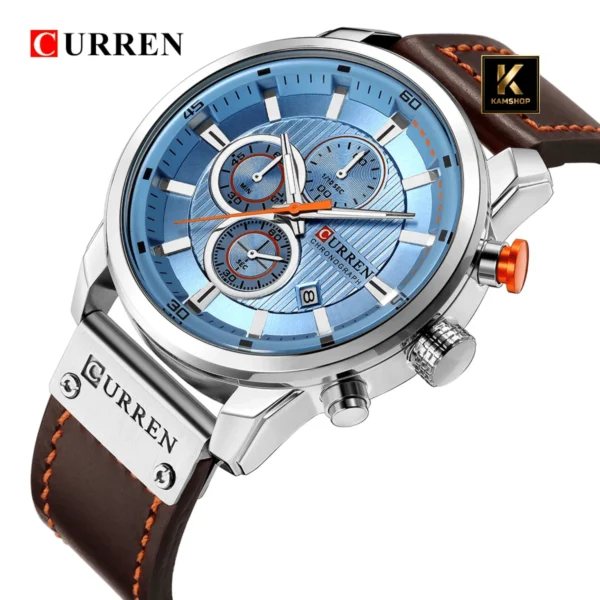 Montre homme CURREN – Quartz avec date, style luxe et sport, chronographe élégant pour homme moderne.