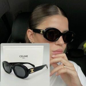 Lunettes de soleil ovales CELINE Paris – Élégance intemporelle