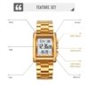 SKMEI 2228 Montre Digitale Sport Homme – Acier Inoxydable Étanche avec Chronomètre & Alarme