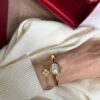 Montre Femme Élégance Royale – Bracelet Doré & Cadran Ovale avec Cristaux Brillants