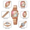 Montre Femme SKMEI 2190 – Quartz, Design Carré Élégant & Étanche