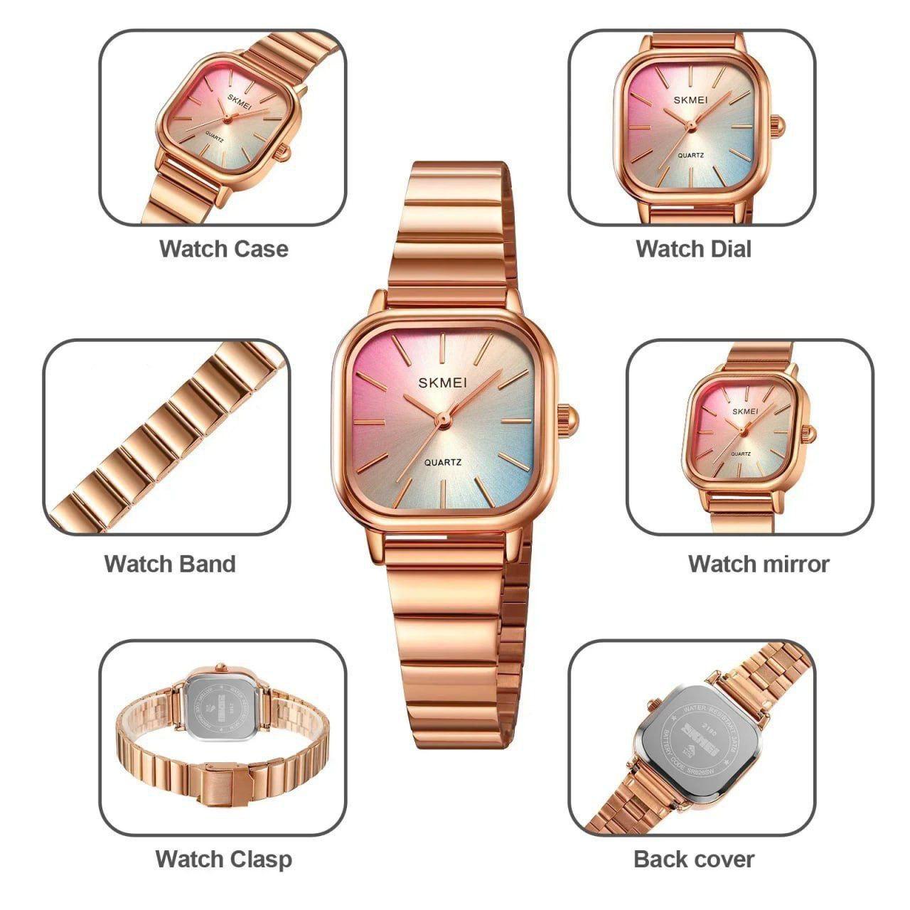 Montre Femme SKMEI 2190 – Quartz, Design Carré Élégant & Étanche - Image 6