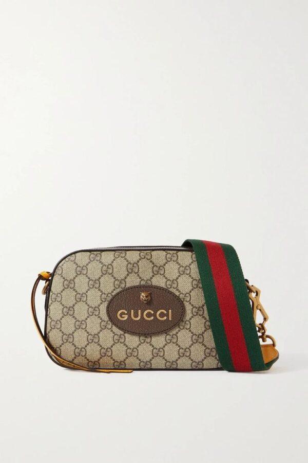 GUCCI3 Gucci Neo Vintage GG Supreme Zip Messenger Bag Web Strap - Sac Luxe Homme Maroc | HadarPrestige