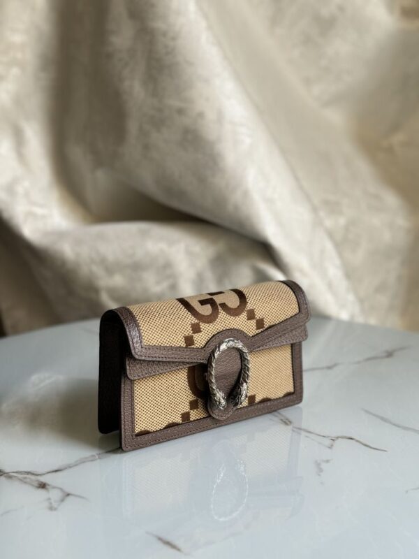 GUI2 Gucci Dionysus Super Mini Jumbo GG Camel/Ebony | Sac Luxe Femme Maroc - HadarPrestige