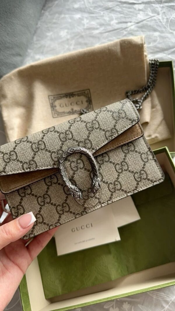 GUI6 Gucci Dionysus Super Mini Jumbo GG Camel/Ebony | Sac Luxe Femme Maroc - HadarPrestige